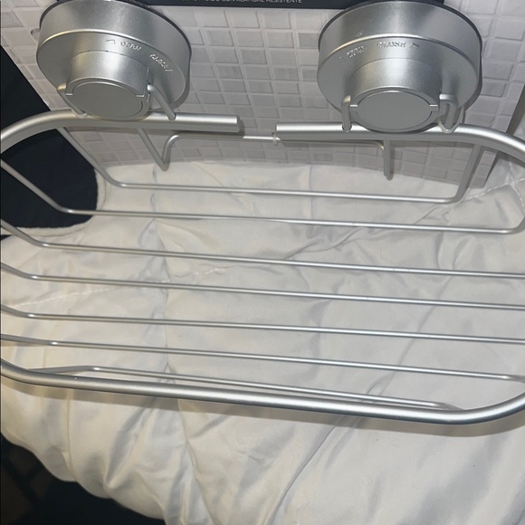 Habitat Silver Aluminum Suction Shower Basket - Picture 9 of 9